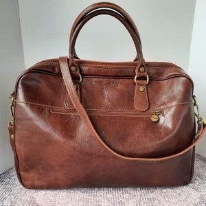 Floto Venezia Slim brown laptop messenger bag